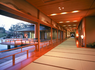 A tatami-matted corridor